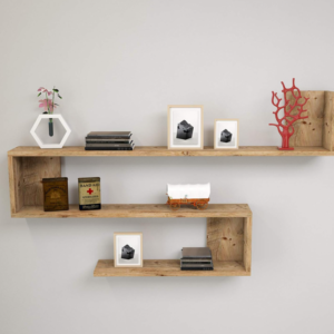 Dhan Decor Modern Wall Shelf Unit, Ledge Shelf, Hanging Storage Organizer, Mounted Shelf - Storage Shelves Display Racks for Living Room, Office, Bedroom, Bathroom, Kitchen