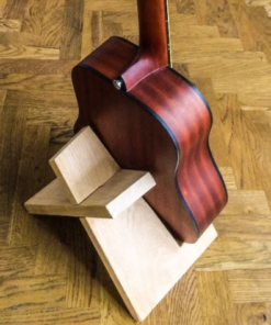 Wooden Guitar Stand, Portable X-Style Design, Natural Finish | Dhan Decor by JKS