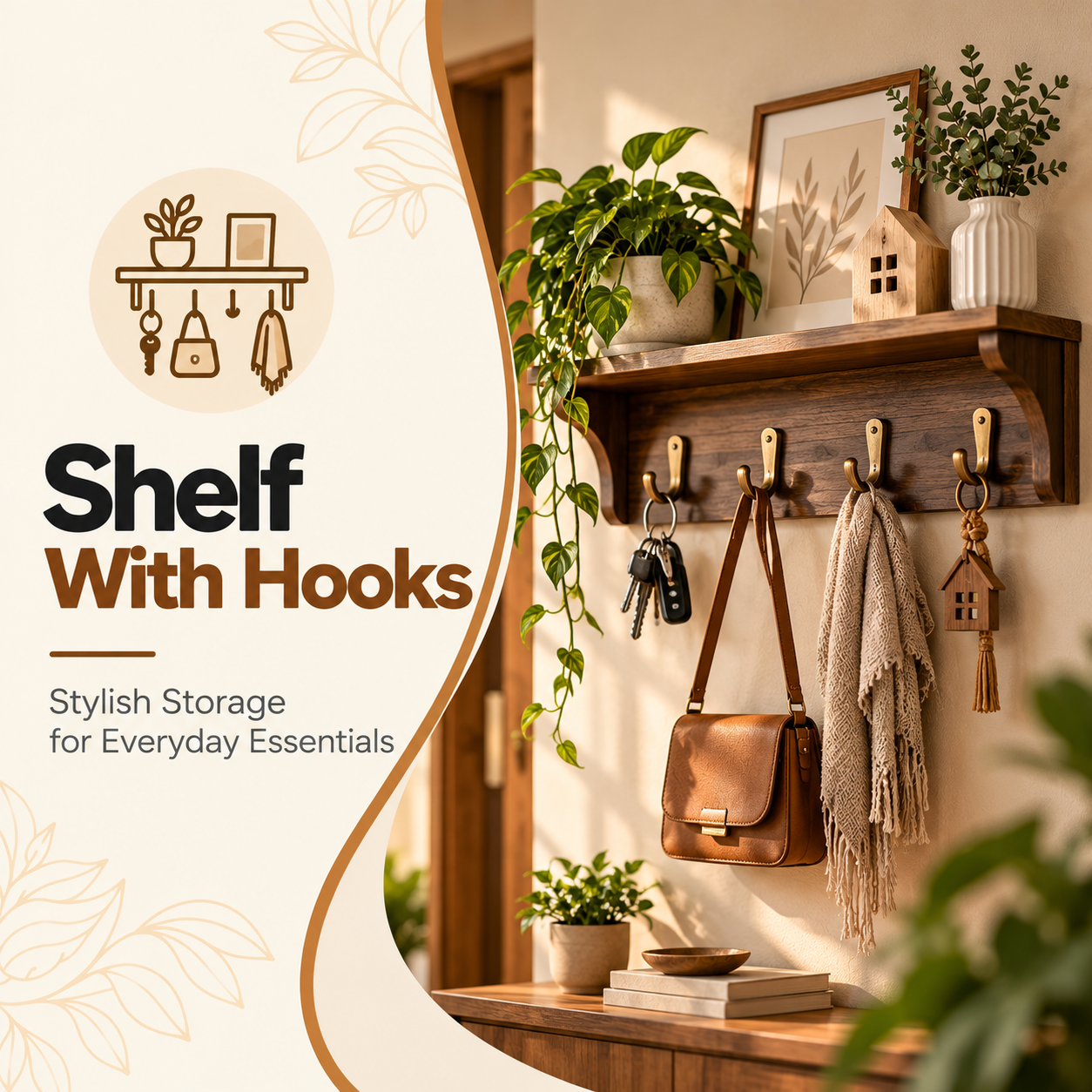 Shelf With Hooks
